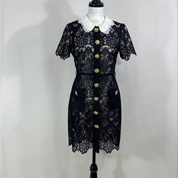 Self-Portrait Lace Minidress size 0 - Picture 3 of 10